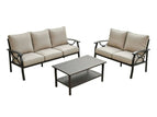 Beige / 3 Pc. Sofa, Loveseat, Coffee Table