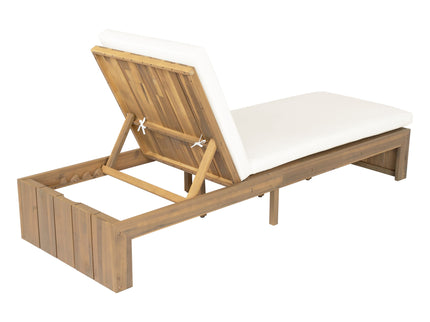 Adjustable Outdoor Chaise Lounge Patio Recliner With Removable Cushion