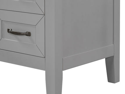 Modern Bathroom Vanity Base Only, 2 Doors And 3 Drawers