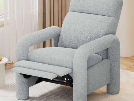 Push Back Recliner Armchair Upholstered Recliner Chair Single Sofa With Adjustable Backrest