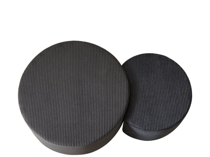 Modern Upholstered Round Coffee Table For Living Room (Set of 2)