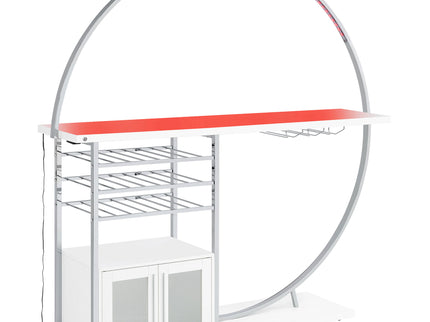 Casey - 2 Door Home Bar Storage Bar With Customizable Lighting - White