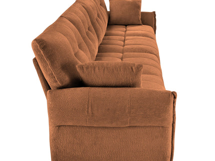 Modern Sofa & Pillows, Textured Cover, High Rebound Cushions