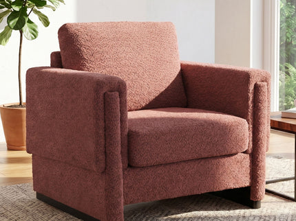 Upholstered Accent Armchair With Square Arm