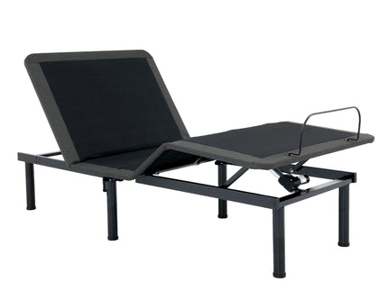 Twin Long Size Adjustable Bed Frame With Voice Activated Controls - Black