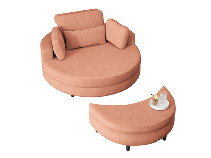 Sofa With Two Throw Pillows And A Waist Pillow With An Extra Tray For Comfortable Seating In Small Apartment Bedrooms
