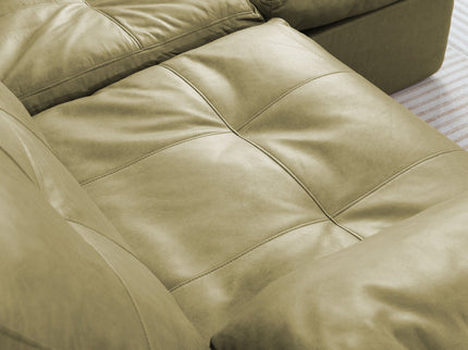 L - Shaped Modular 2 Seater Sofa With Movable Ottoman And High Density Sponge Cushions For Living Room