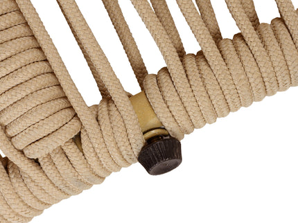Round Side Table With Rope Frame