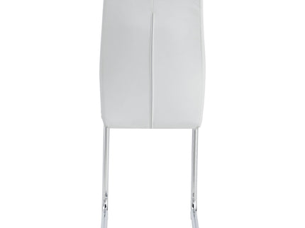 Modern Dining Chairs With Padded Seat, Metal Legs