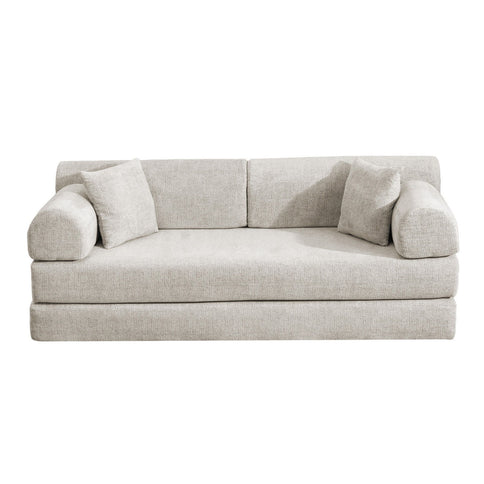 Convertible Sleeper Sofa Bed, Folding Mattress Couch - Light Camel