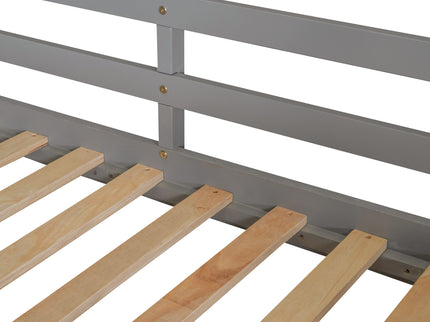 Bunk Bed Wood Bed & Roof, Window, Guardrail, Ladder