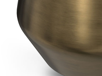 Benning - Side Table - Antique Brass / White