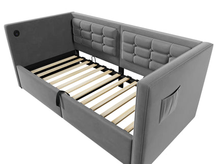 Upholstered Daybed With Hydraulic Storage And USB / Type - C Charging