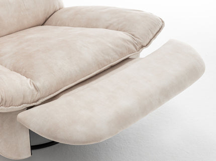 Modern Swivel Gliding Recliner Chair With Rocking Function And Phone Holder, Large Comfortable