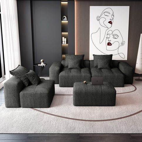 Modern Oversized Diy Combination, Modular Sectional Sofa With Pillows