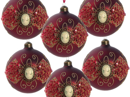 Decorative Hanging Ball Christmas Tree Ornaments For Holiday Decorations (Set of 6)
