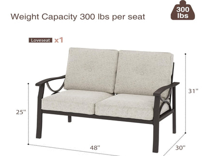 All-Weather Loveseat 2 Seats Sofa With Cushions