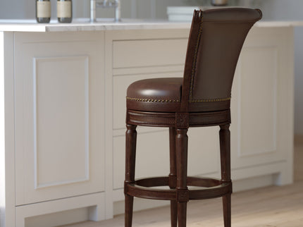 Swivel Barstool With High-Back