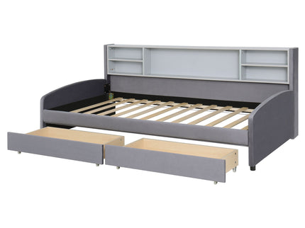 Luxurious Upholstered Platform Bed With Storage Drawers