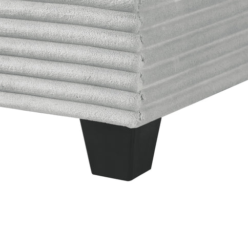 Upholstered U-Shaped Sectional Sofa With Movable Ottoman And Side Storage Pockets
