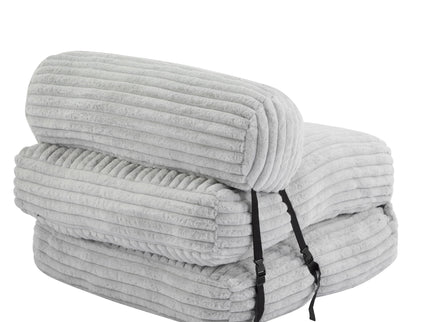 Latina - Indoor Foldbable Bean Bag Lounge Chair - Light Gray
