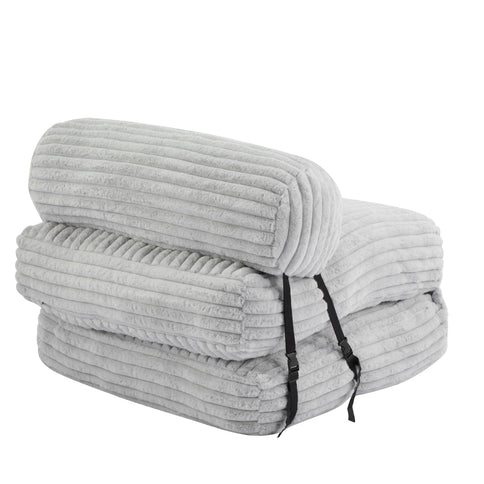 Latina - Indoor Foldbable Bean Bag Lounge Chair - Light Gray