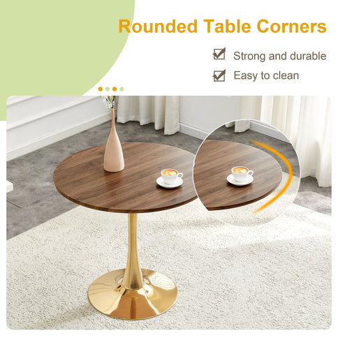Round Dining Table With Thickened Top For Kitchen