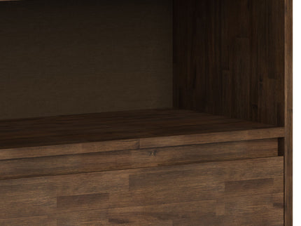 Chase - Low Bookcase - Rustic Natural Aged Brown
