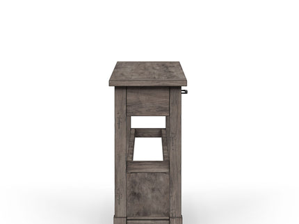 Console Table With Wine Bottle Storage Storage Drawers - Gray