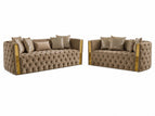 Light Brown / 2 Pc. Sofa, Loveseat
