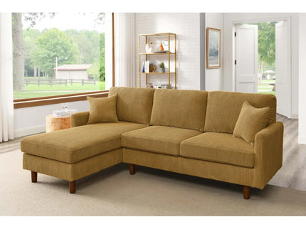 Upholstered Sectional With Toss Pillows