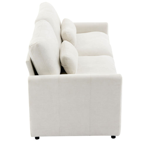 Cozy Upholstered Cushion Loveseat Sofa For Living Room