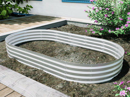 Heavy Duty Galvanized Raised Garden Bed Kit For Vegetables, Flowers & Herbs