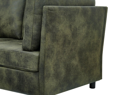 Modular Sectional Sofa With Custom Configuration And Removable Cushions - Olive