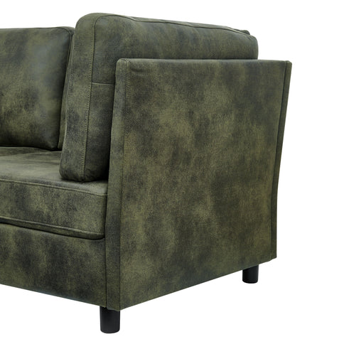 Modular Sectional Sofa With Custom Configuration And Removable Cushions - Olive