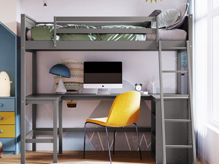 Loft Bed With Shelves With Desk