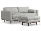 Gray / 3 Seater Sofa With Ottoman