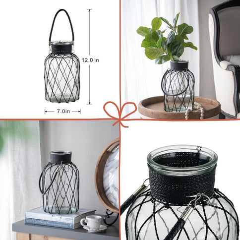 French Country Home Decor Collection (Includes An Artificial Plant, Vase, Trays, Stool And Side Table) (Set of 5) - Multicolor