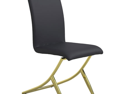 Dining Chairs (Set of 2) - Black / Gold