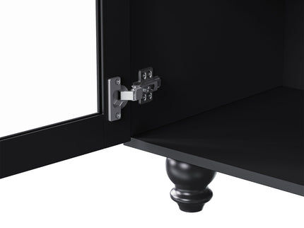 Farmhouse TV Stand With Solid Wood Gourd Shaped Legs For TVs Up To 70"