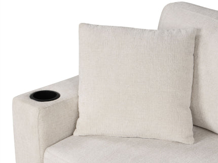 Modern U-Shaped Sectional Sofa Convertible Pull-Out Sofa Bed With USB Ports And Cup Holders