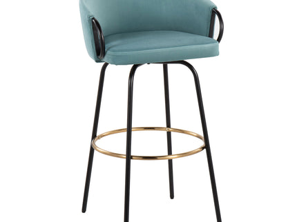 Claire - Contemporary / Glam Barstool With Footrest (Set of 2)