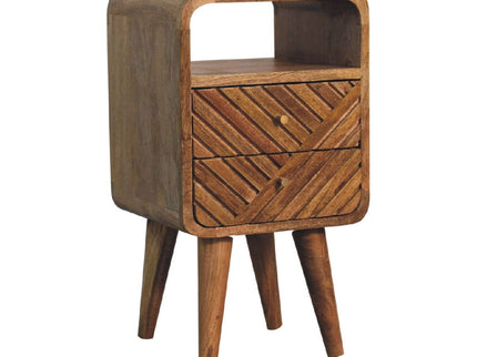 Lille - Mini Curved Nightstand - Oak