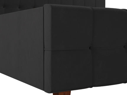 King Upholstered Bed With Storage - Black
