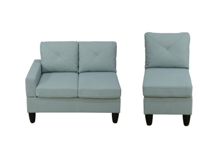 Modular L - Shaped Sectional Sofa 6 Seater 4 Piece, Couch With Chaise - Green