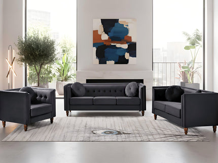 Chesterfield Accent Tufted Square Arm Side Chair
