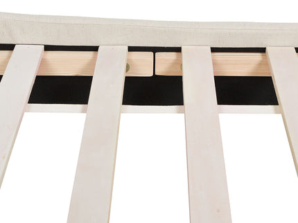 Aspen - King Vertical Tufted Headboard Platform Bed Set - Light Beige