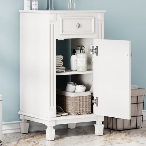 Bathroom Vanity With Sink, Soft-Closing Door, Adjustable Shelf