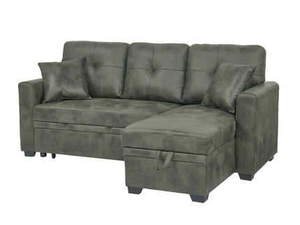 Sectional Sofa With Pull Out Bed, Reversible Chaise