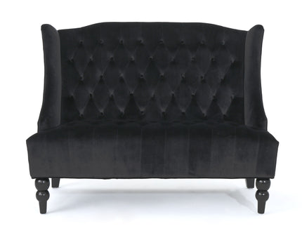 Nurturing - Upholstered Loveseat With Wing Back And Diamond Tufting